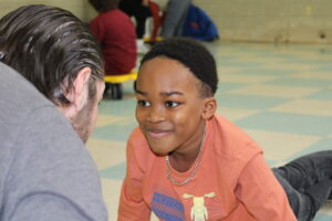 paraprofessional working with student at the the gateway school in carteret NJ