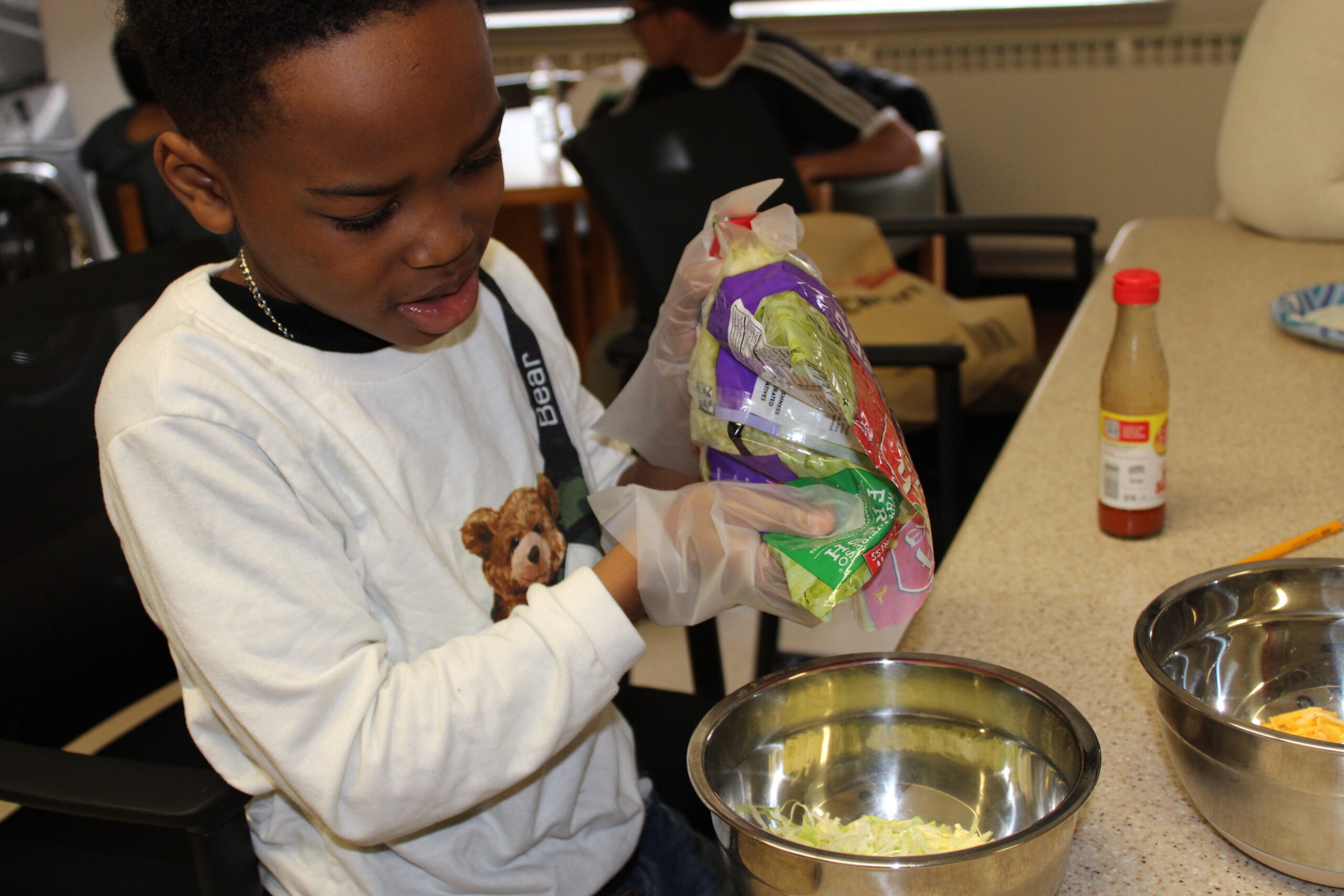 Cooking in ADL student learning to cook