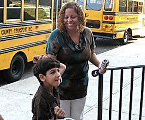 student arriving at the gateway school in carteret NJ